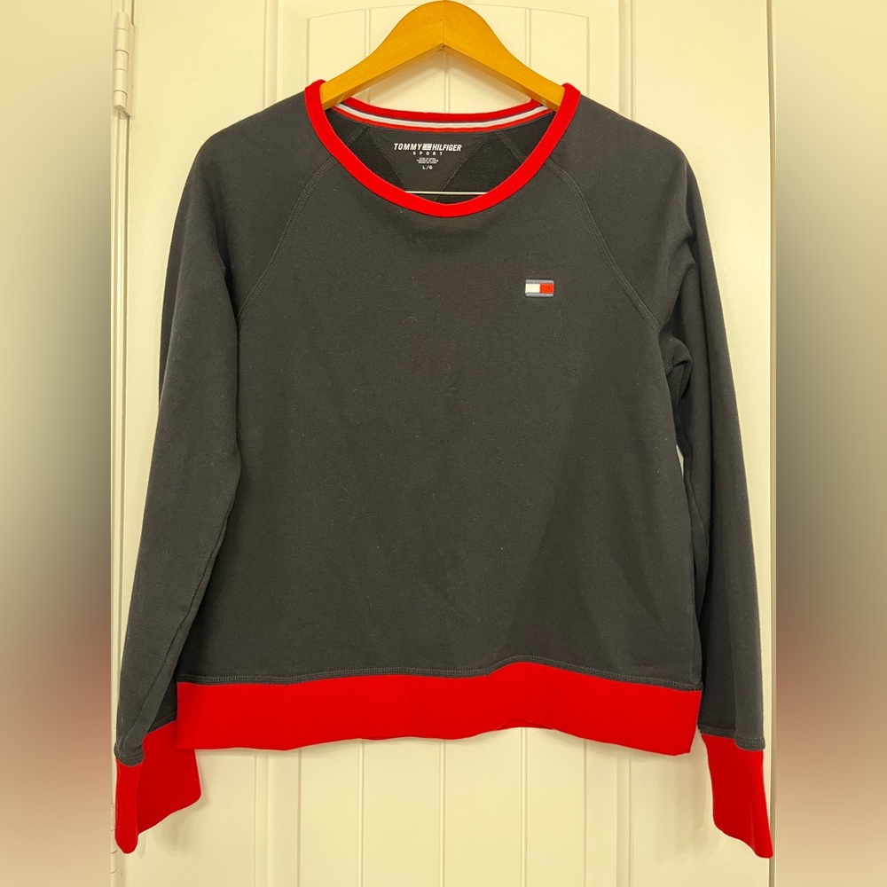 Black Tommy Hilfiger crew neck
